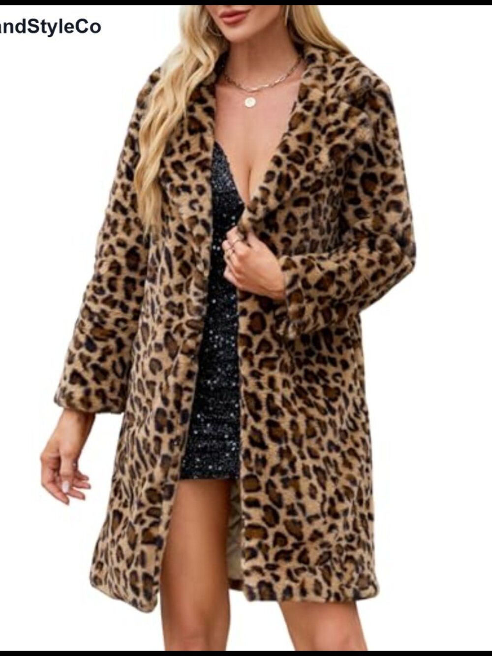 Women's Long Faux Fur Coat Fuzzy Warm Winter Jacket Pockets